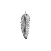 Pendant Feather Antique Silver 54x18mm ea.