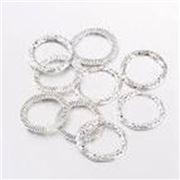 Tibetan Style Linking Rings Silver 24x2mm each