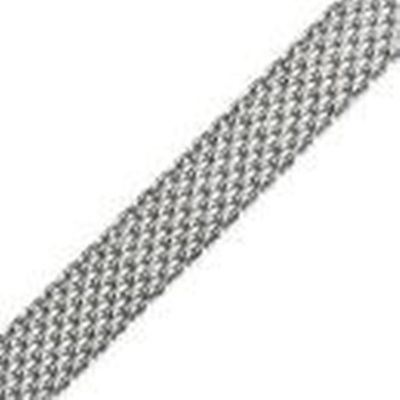 Chain Mesh Platinum 6mm wide Nickel free per metre