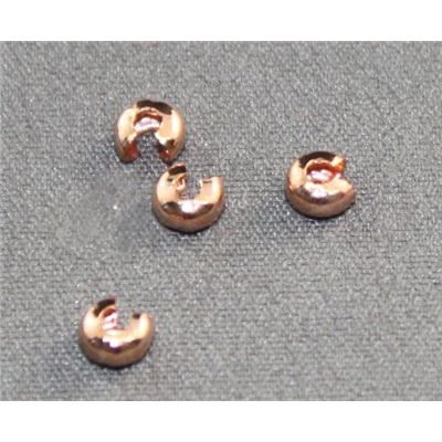 Crimp Covers 4mm Rose Gold ea.