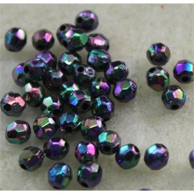 Plastic Hex Black AB 4mm - Minimum 8g