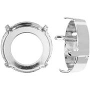 Claw Setting Round 12mm sew on for Rivoli Rhodium