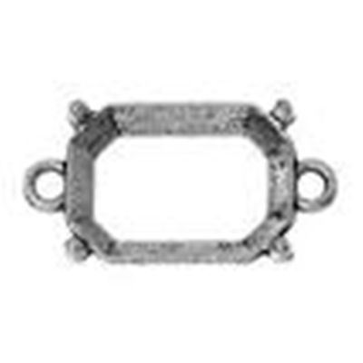 Claw Setting Rectangle 18x13mm - Glue in with links 