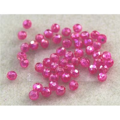 Plastic Hex Pink AB 4mm - Minimum 8g