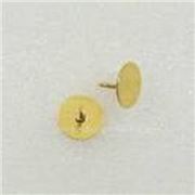 Tie Tacks 8x8mm Raw Brass   ea