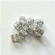 Metal Tube Filigree Nickel 10x8mm ea