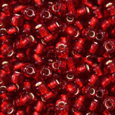 Toho Seed Bead Silver Lined Ruby 11/0 - Minimum 8g