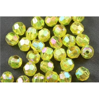 Plastic Hex Yellow AB 4mm - Minimum 8g