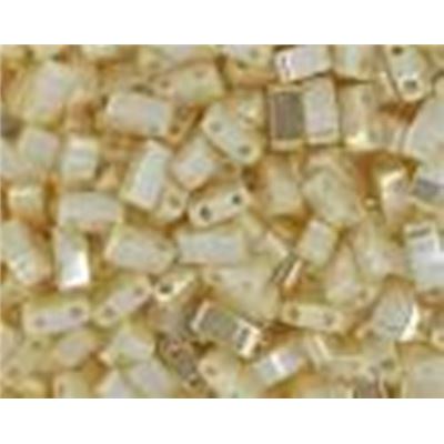 Tila 1/2 cut Antique Ivory Pearl Ceylon 5mm - Tube approx 8g