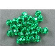 Plastic Hex Emerald Transparent 4mm - Minimum 8g