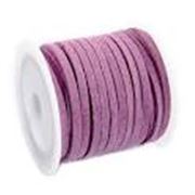 Faux Suede Cord Old Rose 3mm x 1.5mm per metre