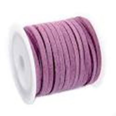 Faux Suede Cord Old Rose 3mm x 1.5mm per metre