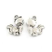 Charm Fox Antique Silver 15x12 mm each 