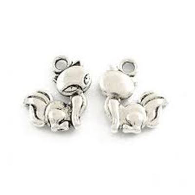 Charm Fox Antique Silver 15x12 mm each 