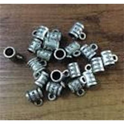 Hang Bail Large Hole Decorative Antique Silver 11x8mm ea