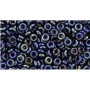 Demi Round 3x1.3mm Size 8 Metallic Blue IrisTube Approx 7.5 grams