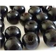 Wooden Round Black  12mm ea