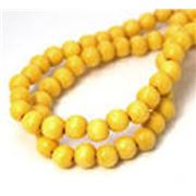 Wooden Round Yellow 12mm ea