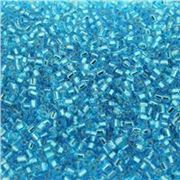 Toho Seed Bead Silver Lined Dark Aqua Square Hole 15/0 - Minimum 5g