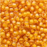 Toho Seed Bead Inside Colour Jonquil/Burnt Orange-Lined 8/0 - Minimum 8g