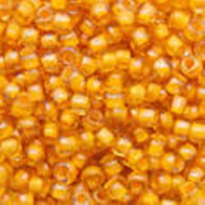 Toho Seed Bead Inside Colour Jonquil/Burnt Orange-Lined 8/0 - Minimum 8g