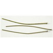 Head Pins  Thick Antique Brass 50mm Bag/50