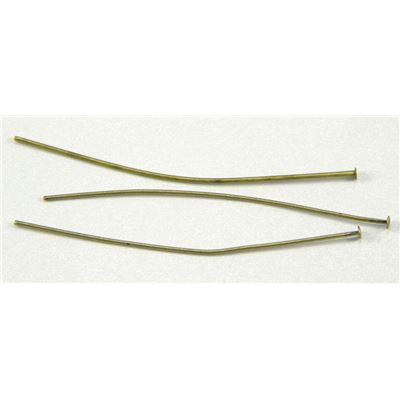 Head Pins  Thick Antique Brass 50mm Bag/50