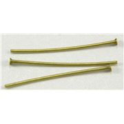 Head Pins  Thick Antique Brass 25mm Bag/50