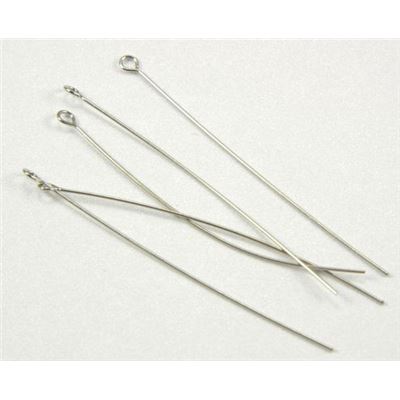 Eye Pins  Extra Fine Nickel 50mm Bag/50