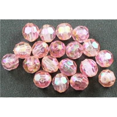 Plastic Hex Apricot AB 6mm - Minimum 8g