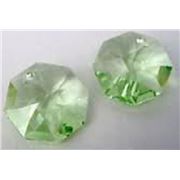 Preciosa Crystal Octagon 1 hole Light Peridot Transparent 14mm ea