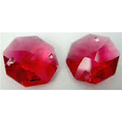 Preciosa Crystal Octagon 1 hole Bordeaux Transparent 14mm ea