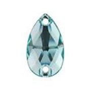 Swarovski Crystal 3230 Sew-on Tear drop, point, 2 hole Lt. Turquoise 12x7mm 