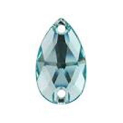 Swarovski Crystal 3230 Sew-on Tear drop, point, 2 hole Lt. Turquoise 12x7mm 