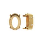 Claw Setting Oval-4120/S Gold 14x10mm 4 hole ea