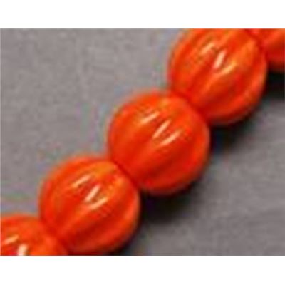 Handmade Porcelain Beads Pumpkin Orange 13x12mm each 