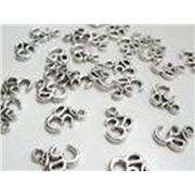Charm Ohm/Aum Antique Silver Lead, Cadmium and Nickel Free 18x13mm ea
