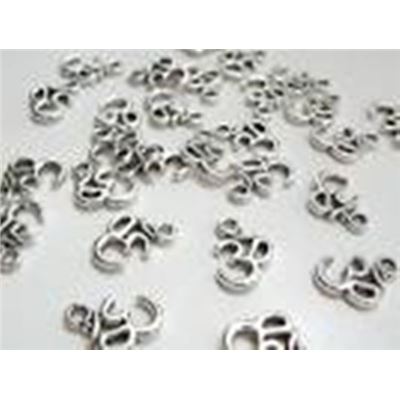 Charm Ohm/Aum Antique Silver Lead, Cadmium and Nickel Free 18x13mm ea