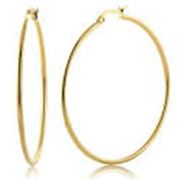 Earrings Hoop 30mm Gold Nickel Free per pair
