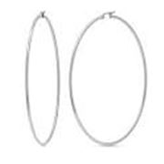 Earrings Hoop 40mm Antique Silver Nickel Free per pair