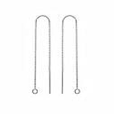 Earring Threads Stainless Steel 98mm per pair