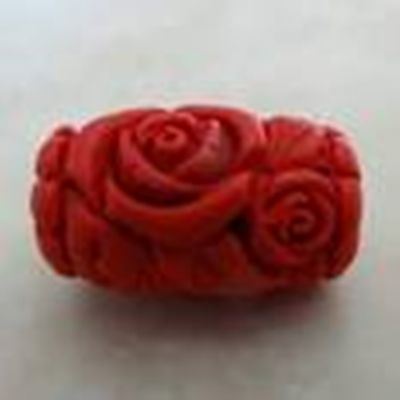 Cinnabar Beads Barrel FireBrick 22x11mm each