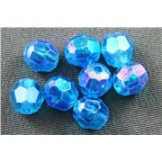 Plastic Hex Sapphire AB 6mm - Minimum 8g