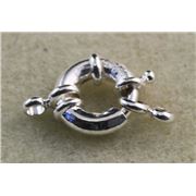 Bolt Ring Clasp w/ Loops Silver 19mm ea