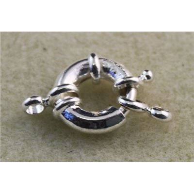 Bolt Ring Clasp w/ Loops Silver 19mm ea