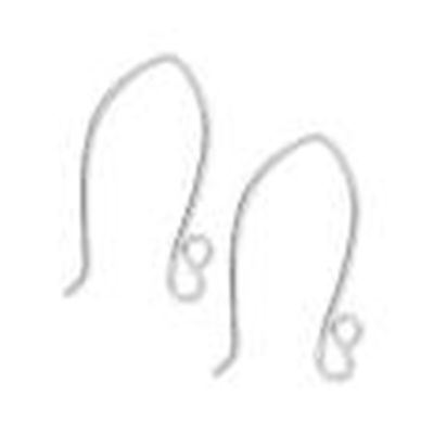 Earwire Silver Plated Brass Marquise Shape with loop (per pair) Silver  ea