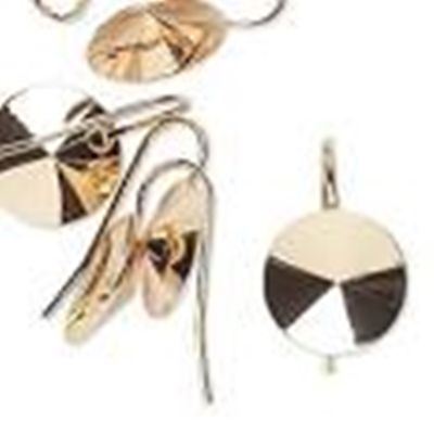 Earring 14mm Rivoli Setting No Bail Rose Gold (per pair)