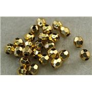 Plastic Hex Gold Metallic 6mm - Minimum 8g