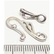  Leaf and Hook Clasp Silver  ea