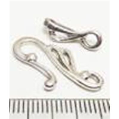  Leaf and Hook Clasp Silver  ea
